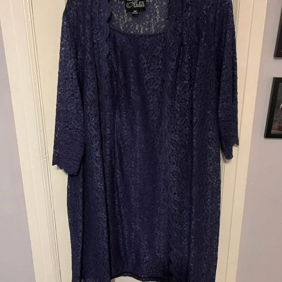 sachin and babi light blue dress Alex Evenings | Dresses | Alex Evenings Jacket Dress